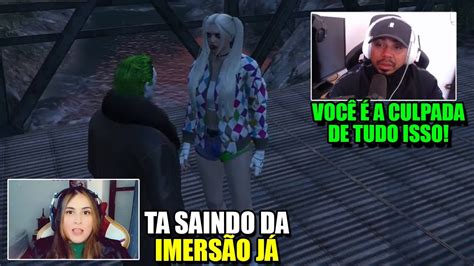 CORINGA E ARLEQUINA SAI DA IMERSÃO DO RP E BRIGAM NA REAL DR AO VIVO