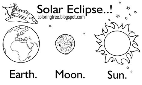 Solar Eclipse 2024 Coloring Page