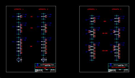 Estructuras Aereas En Baja Tension En DWG Librería CAD