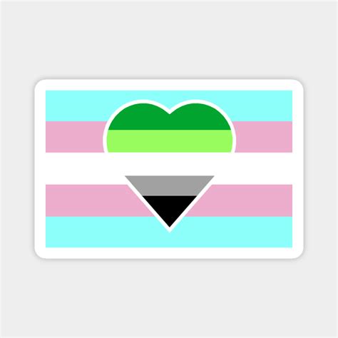 Transgender Pride Flag With Aromantic Heart White Stripe Variant