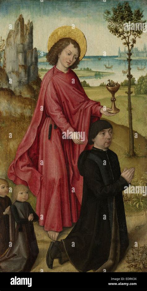 A Donor And His Two Sons With Saint John The Evangelist Inner Left