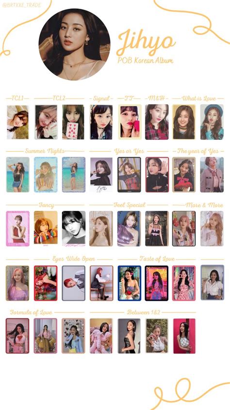 Twice Jihyo Pob Template In 2023 Twice Jihyo Photocard Photo Cards