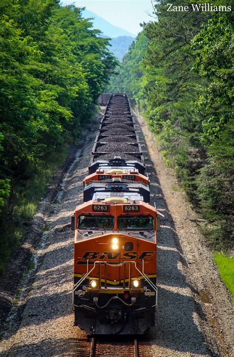 BNSF 6263 Leads A Loaded Coal Train Underneath Hogjaw Road Flickr