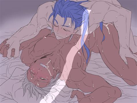 Rule 34 Anal Archer Fate Blush Cu Chulainn Fate Cum Dark Skinned Male Dark Skin Fate Stay