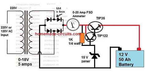 12v Battery Charger Circuits [using Lm317 Lm338 L200 Transistors] Homemade Circuit Projects