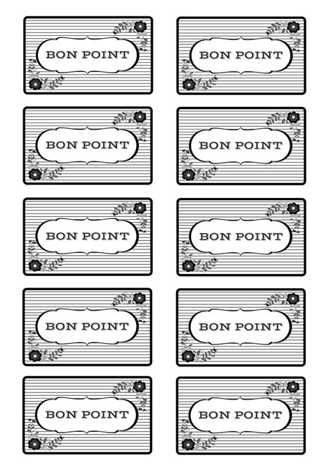 Bon Point Imprimer Gratuit Bons Points T L Charger Gratuitement