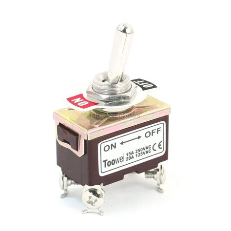 12mm Panel Mount Dpst Onoff Latching Toggle Switch Ac 250v 15a T702aw In Switches From Lights