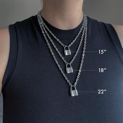 handmade stainless steel lock necklace unisex padlock chain etsy