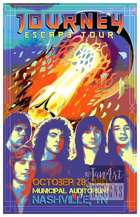 Journey Vintage Style Poster Journey Tour Poster Retro Etsy