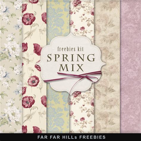 New Freebies Background Kit Spring Mix Far Far Hill Free Database