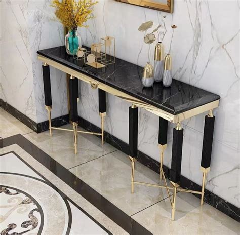 Console Table Blackgy Marble Glamz Deco