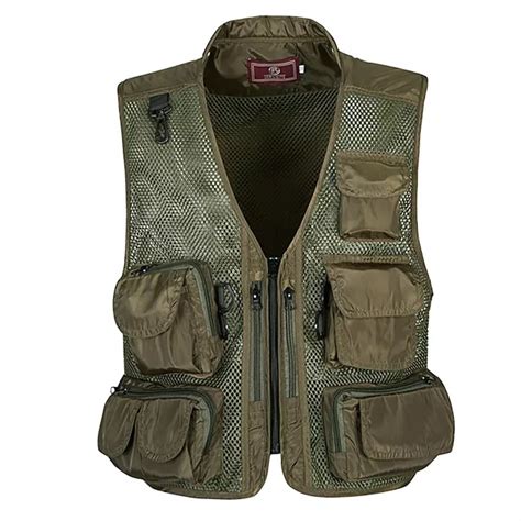 Summer Outdoor Tactical Camping Mesh Vest Men Multi Pocket Hunting