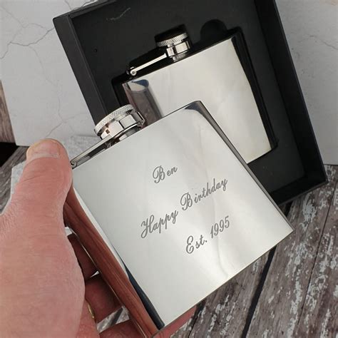 Personalised 5oz Hip Flask Free Engraving Personalised Hip Flasks Uk