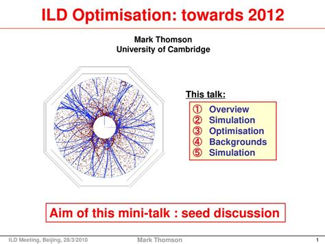 Ild Optimisation Towards 2012 University Of Cambridge Ppt Download