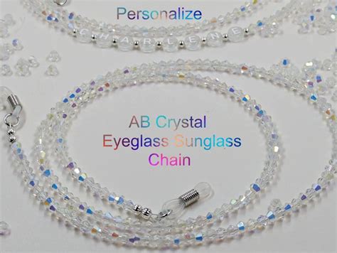 A B Crystal Glasses Chain Holder Bling Sunglasses Accessory Women S