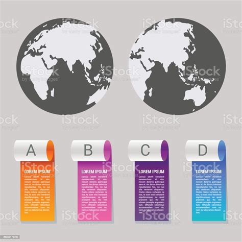 World Map Pointer Marks Icon Flat Web Sign Symbol Logo Label Stock