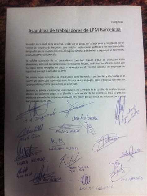 COMITE LPM BARCELONA Asamblea De Trabajadores