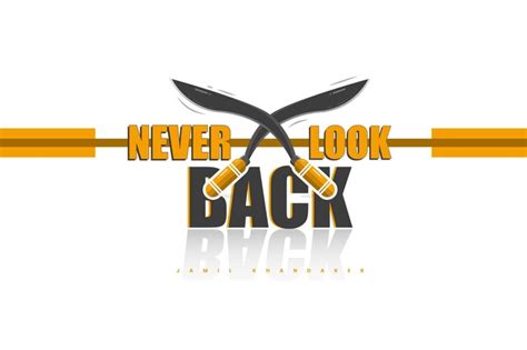 Premium Vector Never Look Back Illustration Vector Template Design