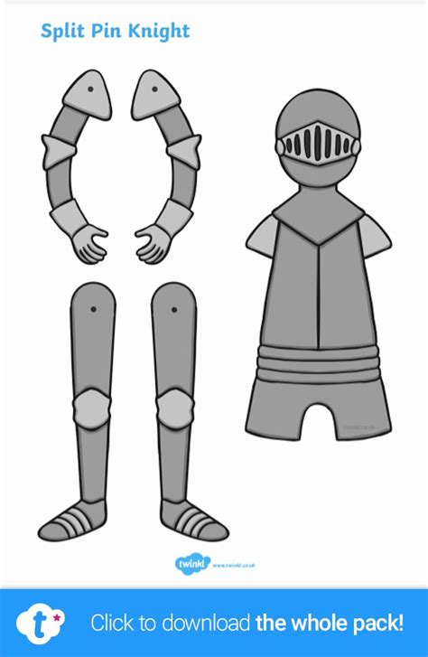 This Split Pin Knight Is A Great Activity To Use While Working On The