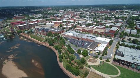 Columbus Georgia Downtown Aerial View