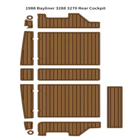 Bayliner Mousse OligFaux Teck Pour Cockpit Arri Re De Bateau