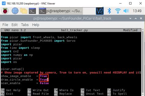 Ball Tracker Sunfounder Picar V Documentation