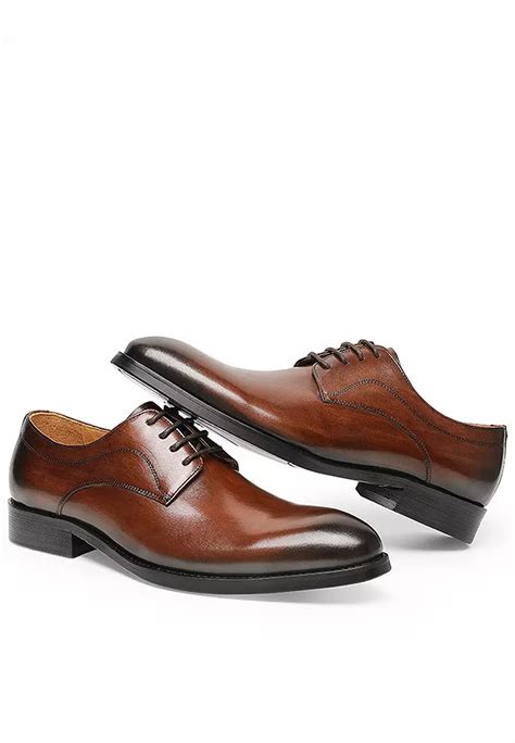 Buy Hk Ehunter Retro First Layer Cowhide Shoes Online Zalora