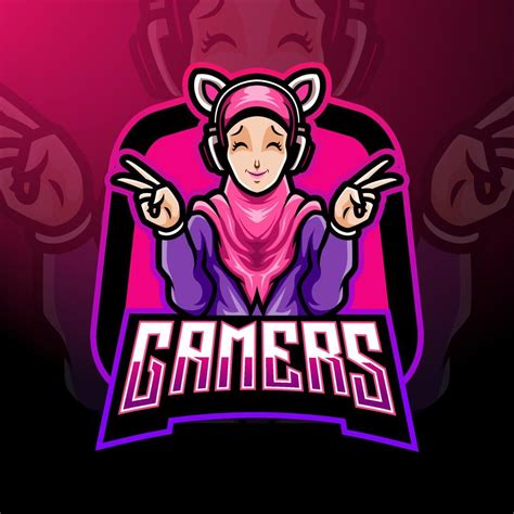 Gamers Girl Esport Logo Mascot Design 10873736 Vector Art At Vecteezy