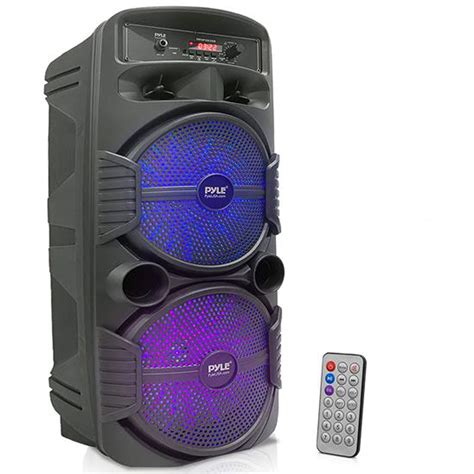 Pyle Portable Bluetooth PA Speaker System 600W Rechargeable Outdoor