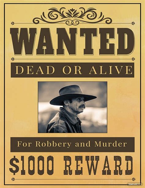 Wanted Poster Free Printable Templates In Word Psd Illustration