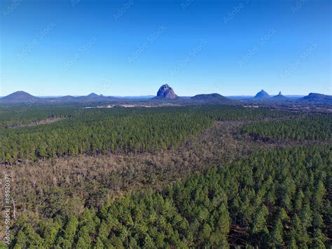 Aerial Images View Pictures Of Australian Glasshouse Mountain Range On