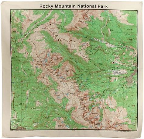 The Printed Image Rocky Mountain Topo Bandana Clothing