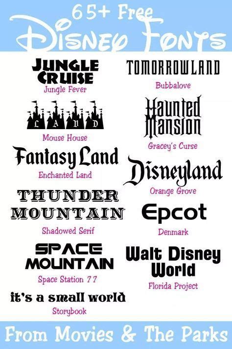 65 Free Disney Fonts From The Movies And Parks Disney Font Free Cricut Fonts Fonts