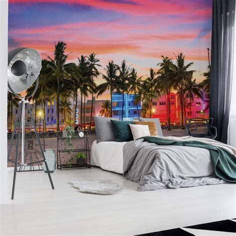 Fotobehang Miami Sunset VEL 152 5cm X 104cm 130gr M2 Vlies Bol