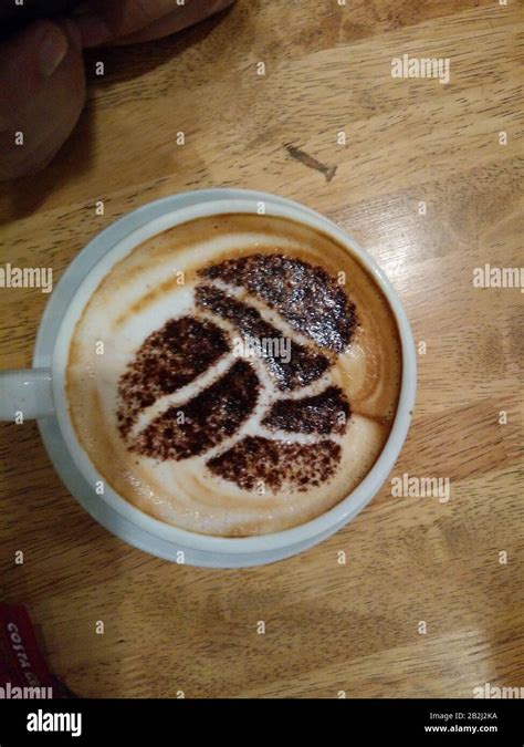 The art design on coffee foam Stock Photo - Alamy