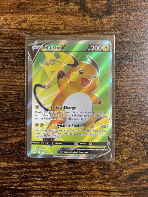 Raichu V Full Art SWSH09 Brilliant Stars Pokemon TCG Values MAVIN