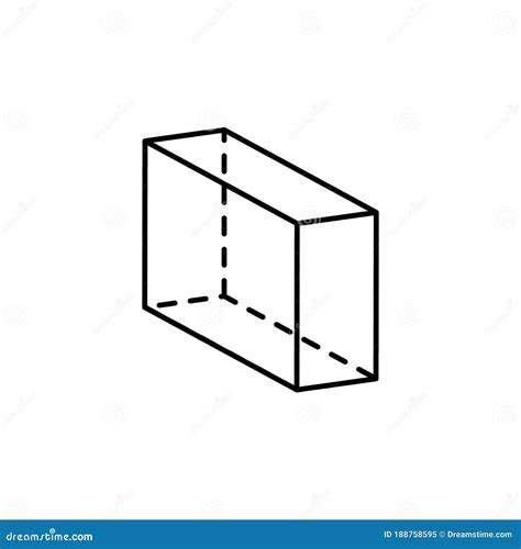 Icono De Cuboide De Formas Geométricas Línea Simple Contorno Vectorial