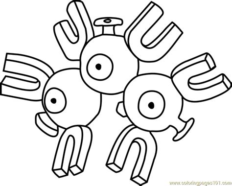 Magneton Pokemon GO Coloring Page for Kids - Free Pokemon GO Printable ...