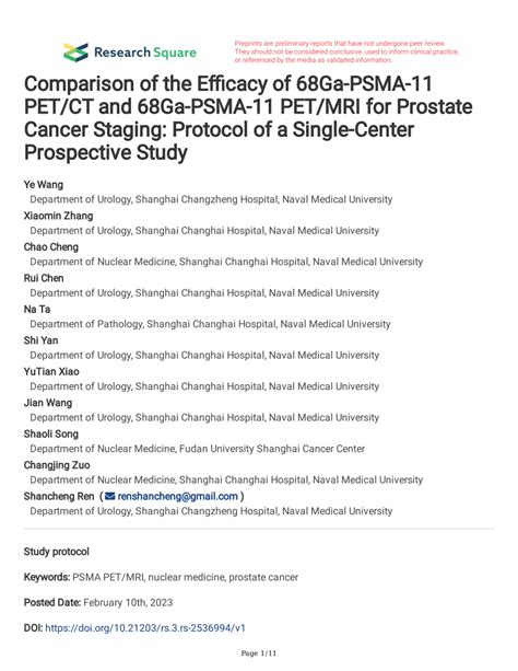 PDF Comparison Of The Efficacy Of 68Ga PSMA 11 PET CT And 68Ga PSMA