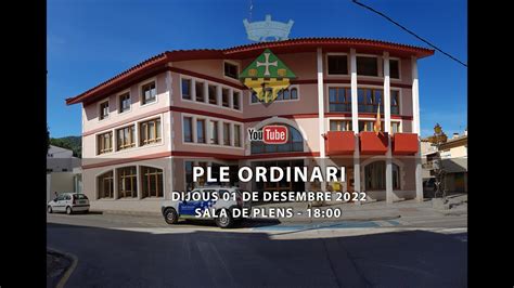 Ple Ordinari Del Dijous De Desembre De Youtube