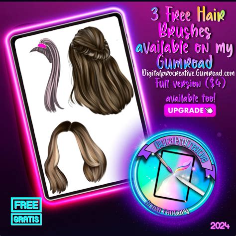 Free Realistic Hair Brushes For Procreate Librium