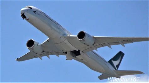 Cathay Pacific Airways Airbus A B Lrd Takeoff From Kix Rjbb