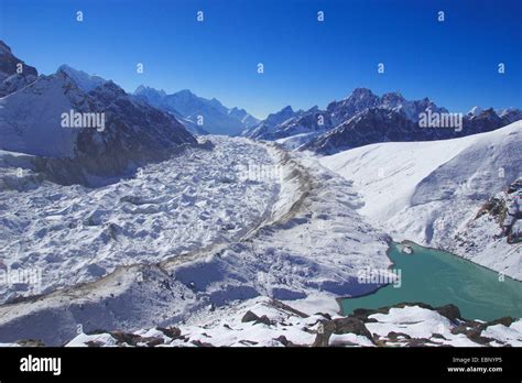 Ngozumba Glacier And Ngozumba Lake So Called Th Lake Of Gokyo M View