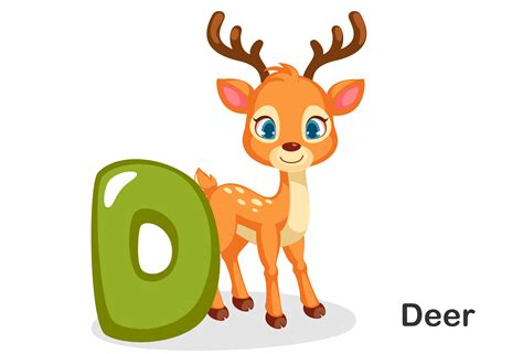 D for deer 518030 Vector Art at Vecteezy