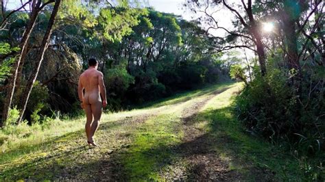 Rearview Naked Hiker In The Woods Gallery Of Men