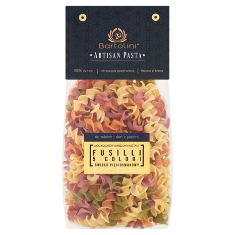 Bartolini Artisan Pasta Makaron durum 5 smakowy świder nr 3 400 g