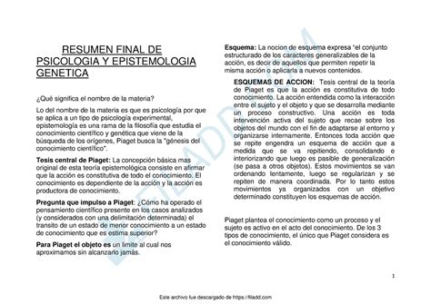 Primer Parcial Resumen Catedra Zalazar 1 RESUMEN FINAL DE PSICOLOGIA