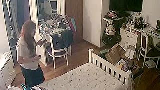 Busty Brunette Get Caught Masturbating On Hidden Ipcam Femefun