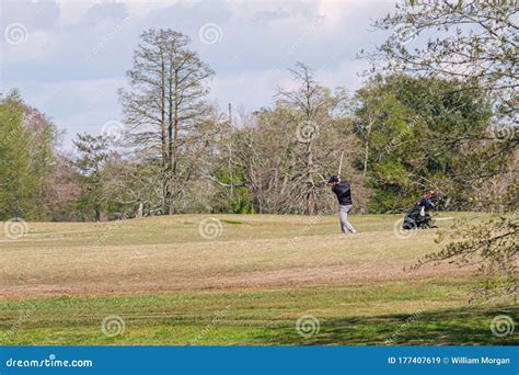 New Orleans La Usa Golfer Follows Through With Swing At