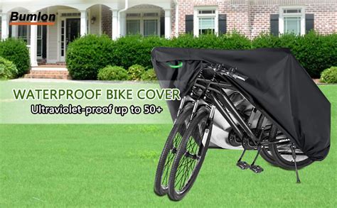 Bumlon Bike Cover 2 Bikes Outdoor Waterproof Bicycle Covers Xxl 210d Oxford Fabric Rain Sun Uv